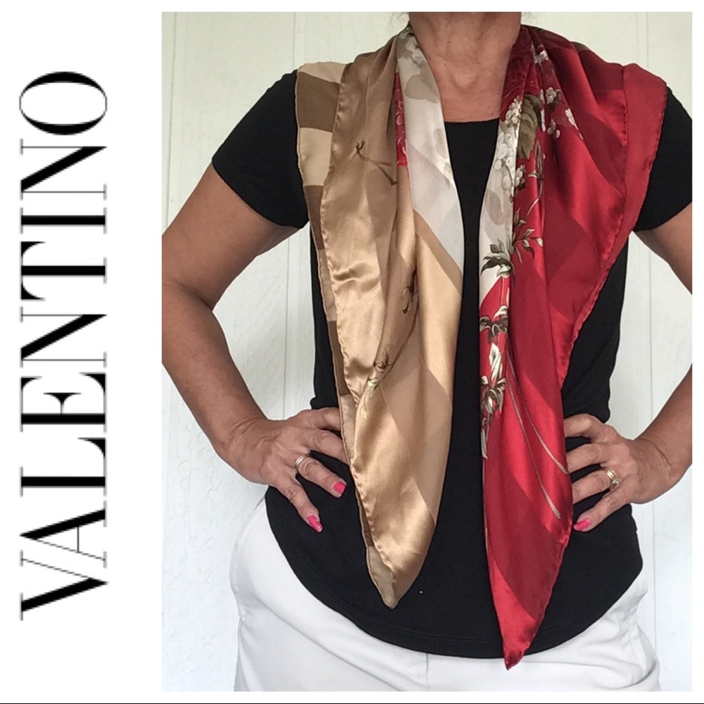 VALENTINO SILK SCARF - Picture 3 of 13